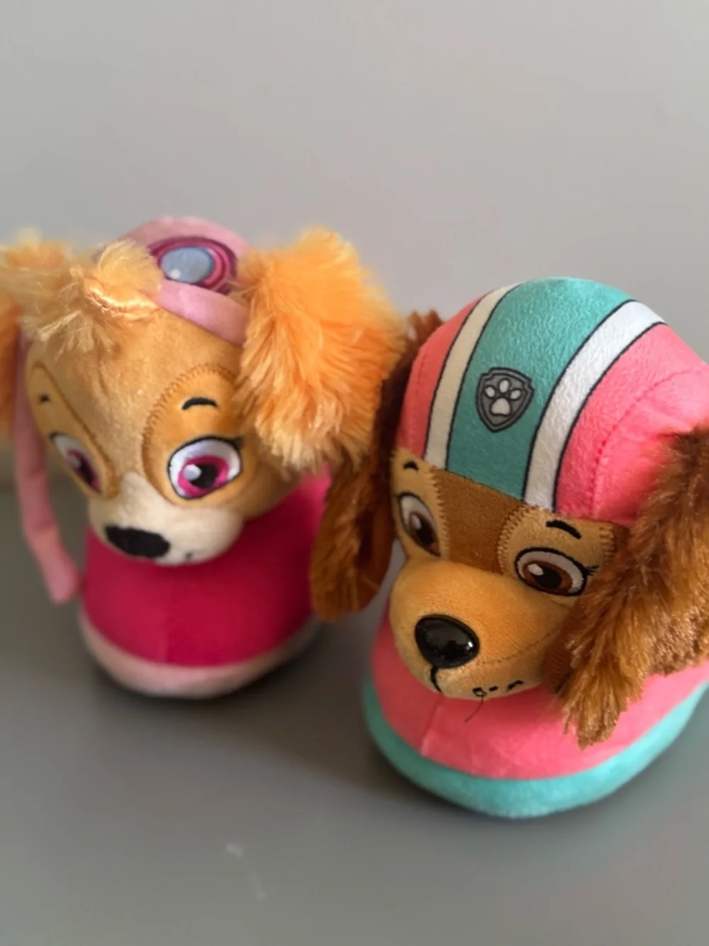 Paw Patrol Plush Kids Slippers - Pink and Turquoise